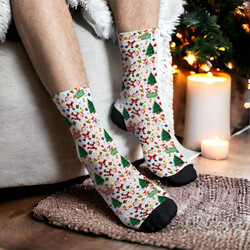 İsme Özel Noel Baba Tasarım Yılbaşı Çorabı - Thumbnail