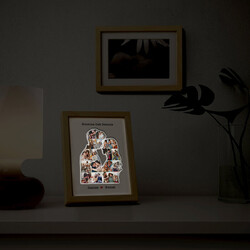 Kabartmalı Işıklı ve 18 Fotoğraflı Çerçeve - Thumbnail