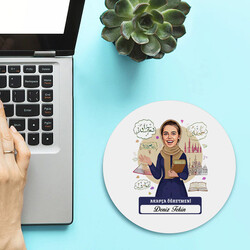  - Kadın Arapça Öğretmeni Temalı Karikatürlü Mousepad