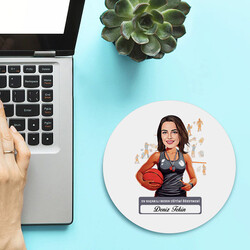  - Kadın Beden Eğitimi Öğretmeni Temalı Karikatürlü Mousepad