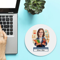  - Kadın Çocuk Gelişimi Öğretmeni Temalı Karikatürlü Mousepad