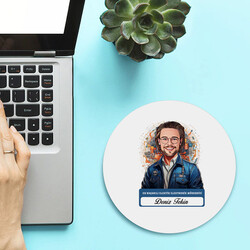 Karikatürlü En Başarılı Erkek Elektronik Mühendisi Mousepad - Thumbnail