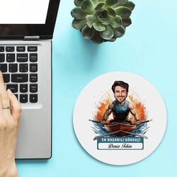 Karikatürlü En Başarılı Erkek Kürekçi Mousepad - Thumbnail