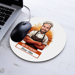  - Karikatürlü En Başarılı Kadın Fırıncı Mousepad