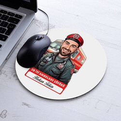  - Karikatürlü En İyi Erkek Ambulans Şoförü Mousepad