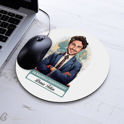  - Karikatürlü En İyi Erkek Psikiyatrist Mousepad