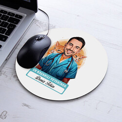  - Karikatürlü En İyi Erkek Veteriner Mousepad