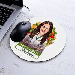  - Karikatürlü En İyi kadın Diyetisyen Mousepad