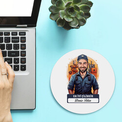 Karikatürlü En Yakışıklı Çilingir Mousepad - Thumbnail