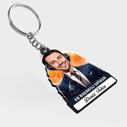  - Karikatürlü - Erkek Başarılı Spiker Anahtarlık