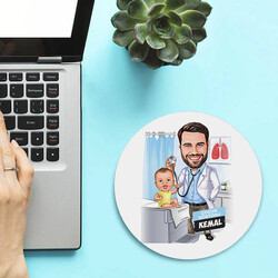  - Karikatürlü Erkek Çocuk Doktoru Mousepad