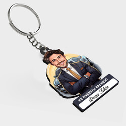  - Karikatürlü - Erkek Galerici İsimli Anahtarlık