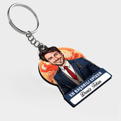  - Karikatürlü - Erkek Spiker İsimli Anahtarlık