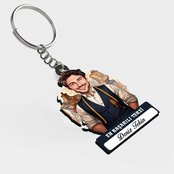  - Karikatürlü - Erkek Terzi İsimli Anahtarlık