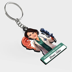  - Karikatürlü - Güzel KBB Doktoru İsimli Anahtarlık