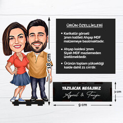 Karikatürlü Mutlu Aşıklar Biblosu - Thumbnail