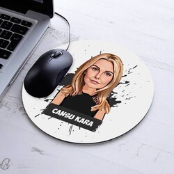  - Karikatürlü Tasarım Kadına Hediye Mousepad