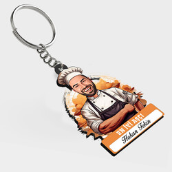  - Karikatürlü - Yakışıklı Aşçı İsimli Anahtarlık