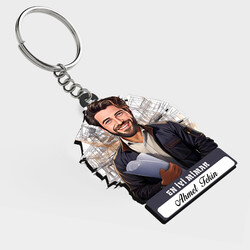  - Karikatürlü - Yakışıklı Mimar İsimli Anahtarlık