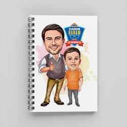  - Karizmatik Baba ve Oğlu Karikatürlü Defter