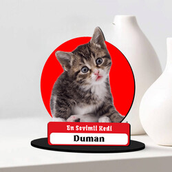 Kedinizin Fotoğrafına Özel Masa Biblosu - Thumbnail