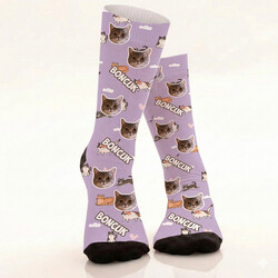  - Kedinizin İsmine ve Fotosuna Özel Çorap