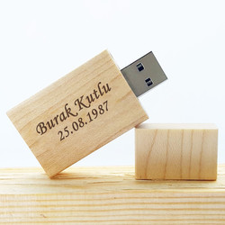 Kişiye Özel Ahşap USB Bellek - Thumbnail