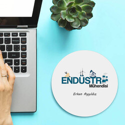  - Kişiye Özel Endüstri Mühendisleri İçin Yuvarlak Mousepad