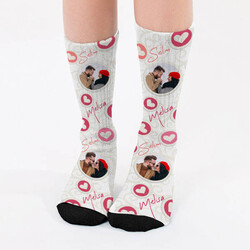  - Kişiye Özel Fotoğraflı Sevgili Çorabı