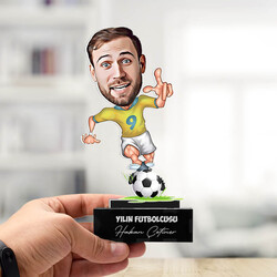 Kişiye Özel Futbolcu Karikatürlü Biblo - Thumbnail