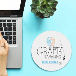  - Kişiye Özel Grafik Tasarımcıları İçin Yuvarlak Mousepad