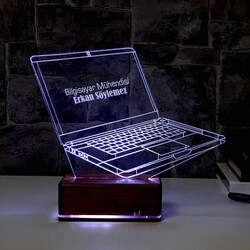  - Kişiye Özel Laptop 3D LED Lamba