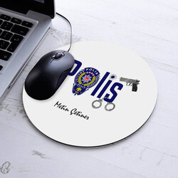  - Kişiye Özel Polis Temalı Yuvarlak Mousepad