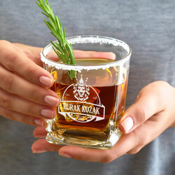 Kişiye Özel Premium İsimli Elegan Viski Bardağı - Thumbnail