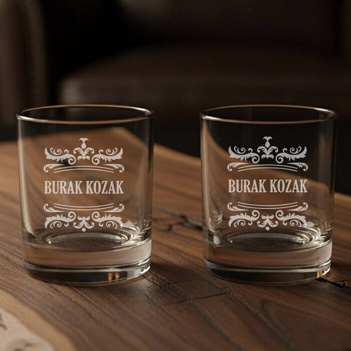 Kişiye Özel Şık Kutulu İkili Prestige Glass Viski Bardağı