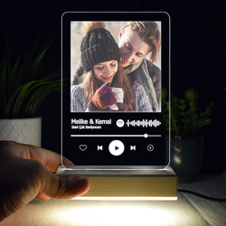 Kişiye Özel Spotify Ses İzi 3d Led Lamba - Thumbnail