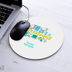  - Kişiye Özel Web Designer Temalı Yuvarlak Mousepad