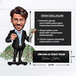 Kişiye Özel Zengin Erkek Karikatürlü Biblo - Thumbnail