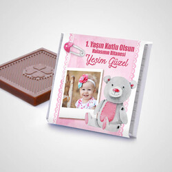 Kız Bebeklere Hediye Çikolata Kutusu - Thumbnail
