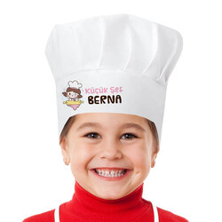 Kız Çocuklara Özel Şapkalı Mutfak Önlüğü - Thumbnail