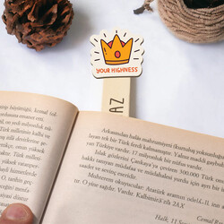 Kral Tacı İsimli Ahşap Kitap Okuma Ayracı - Thumbnail