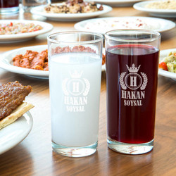  - Kral Tacı İsme Özel Rakı Bardağı