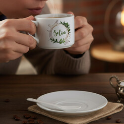  - Lüks İsimli Nescafe Fincanı Kaşık Hediyeli
