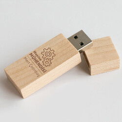  - Makine Mühendisine Hediye Ahşap USB Bellek