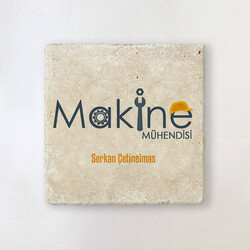  - Makine Mühendislerine Mesleki Taş Bardak Altlığı