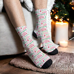 Merry Christmas Tasarımlı Çorap - Thumbnail