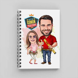  - Mimar Baba ve Kızı Karikatürlü Defter