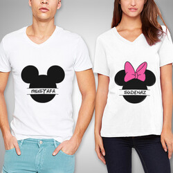  - Minnie And Mickey Sevgili Tişörtleri