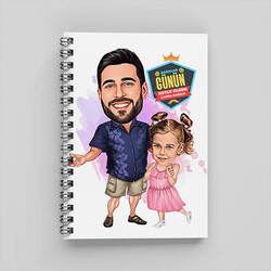  - Mükemmel Baba ve Kızı Karikatürlü Defter