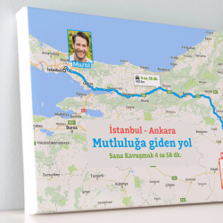 Kişiye Özel Mutluluğa Giden Yol Kanvas Tablo - Thumbnail